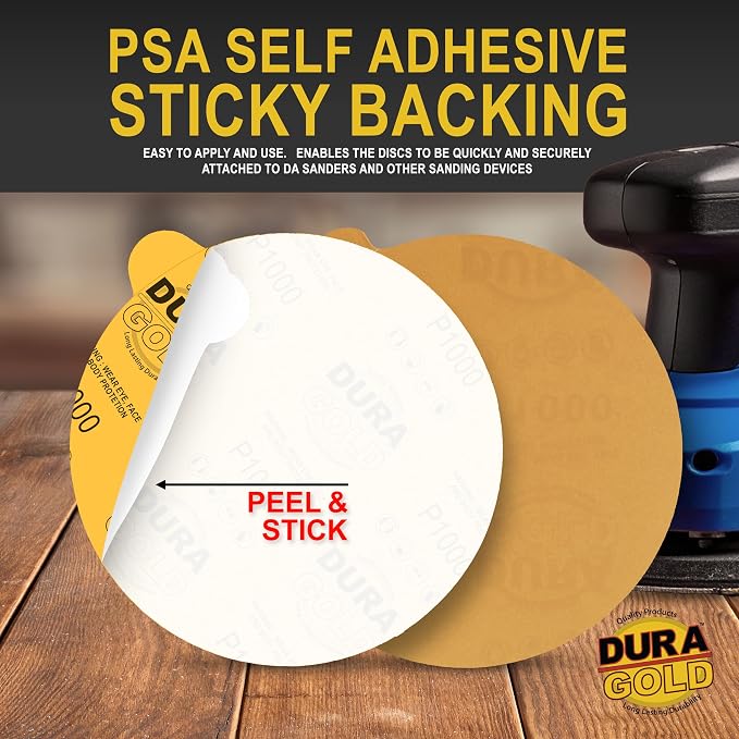 Dura-Gold Premium 6" Gold PSA Sanding Discs - Image 3