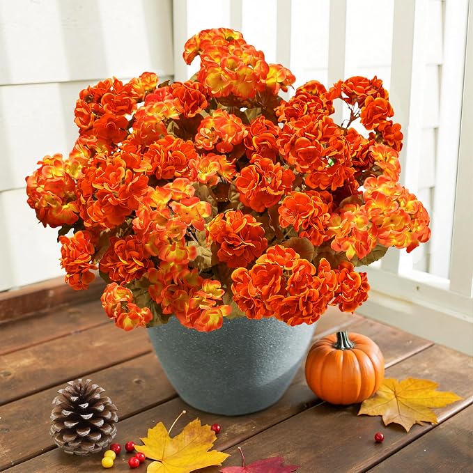 Fake Geraniums Artificial Flowers - Image 4