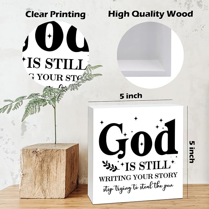Farmhouse Decor, Christian God Home Decorations, Aesthetic Entry Way Table - Image 2