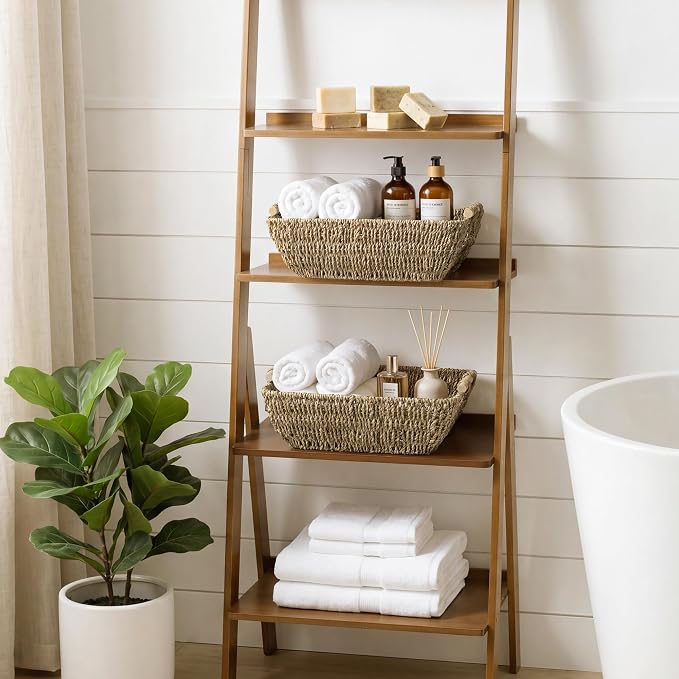 StorageWorks Seagrass Storage Baskets, Large Snack Baskets - Image 2