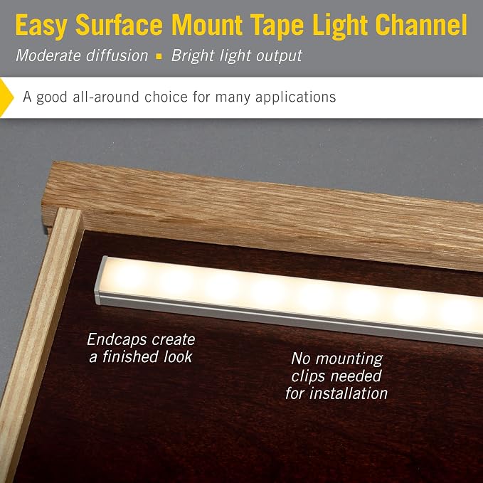 Armacost Lighting LED Tape Light Mounting Channel, Easy Surface Mount, - Image 3
