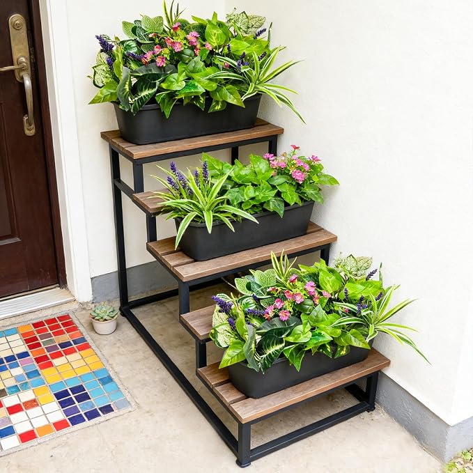 12 Pcs Artificial Plants for Outdoors Faux Greenery Leaves UV Resistant - Image 8