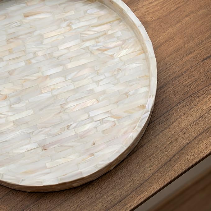 PEMAR 11" Creamy White Mother of Pearl Tray - Image 11