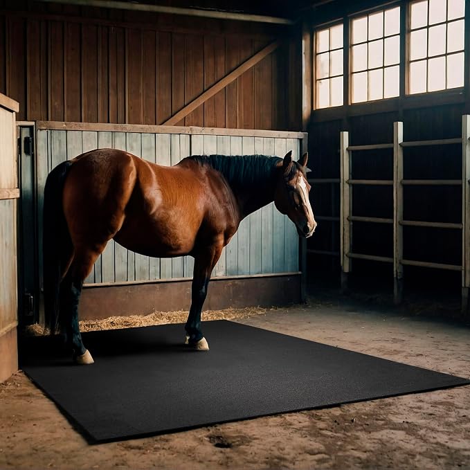 MSI Rubber Utility Mat 48in. x 96in. Black Floor Mat Pack Accent Wall Tile - Image 3