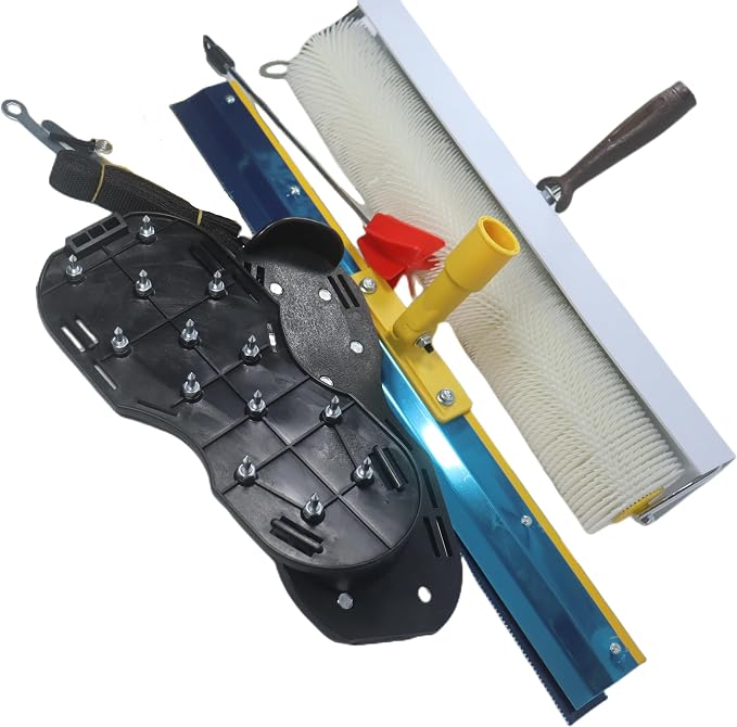 Cement Self-leveling Tool Kit Epoxy Floor Paint Tool w/Resin Helix Mixer Spike by Zycoutool