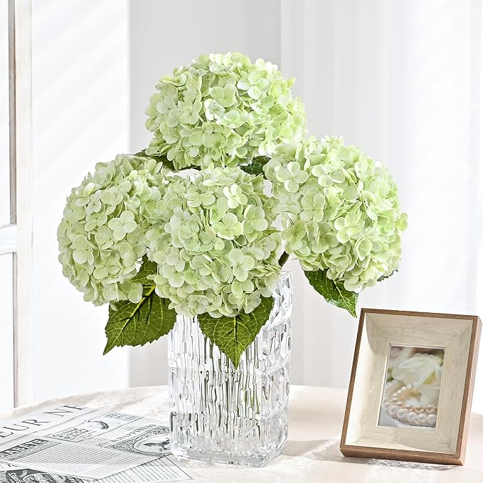 2Pcs 21in Latex Real Touch Hydrangea Artificial Flowers | Lifelike Large - Image 2