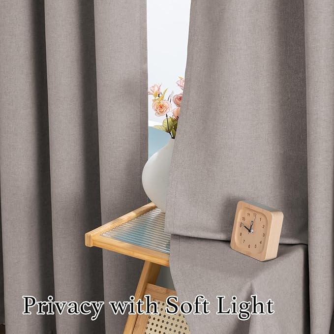 H.VERSAILTEX Room Darkening Farmhouse Curtains 96 inches Long 2 Panel Set - Image 6