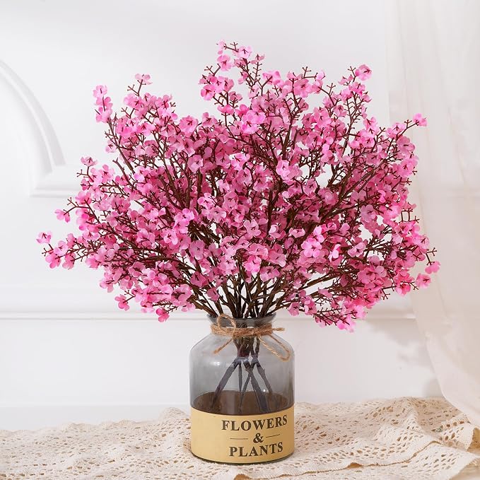 5 Pcs Fake Flowers, Real Touch Babys Breath Artificial Flowers, Full Baby by Yastouay