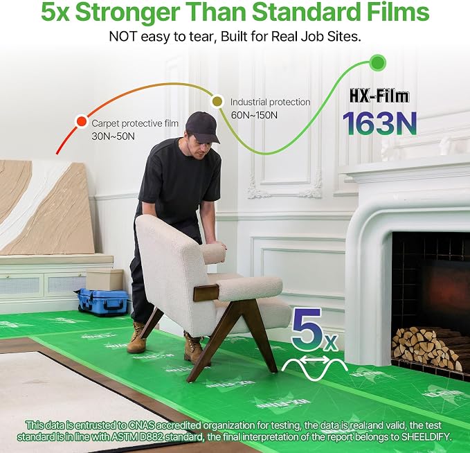 39" x50' Heavy-Duty Floor Protection | Construction Grade Carpet Protector | - Image 5