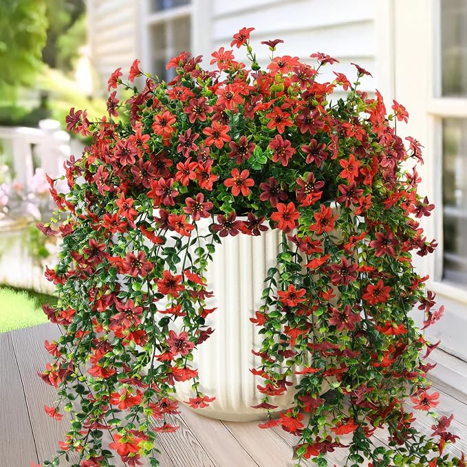INQCMY Artificial Fake Hanging Flowers Plants by INQCMYPlantRack