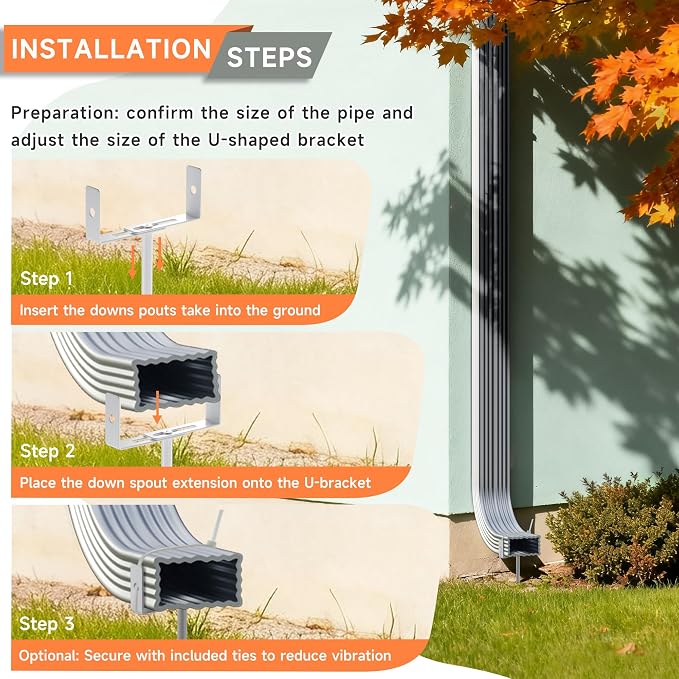 White Rainwater Downspout Bracket - Image 5