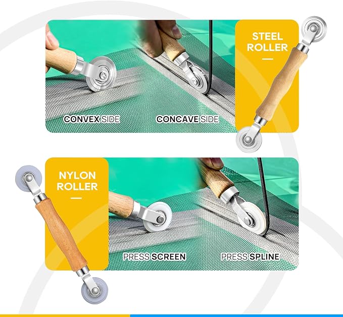 King&Charles Window Screen Replacement, 6in1 Window Screen Door Repair Kit | - Image 5