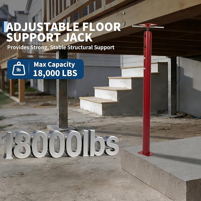 Adjustable Jack Post 56"-100", 18000LBS House Jacks | Heavy duty steel support - Image 6