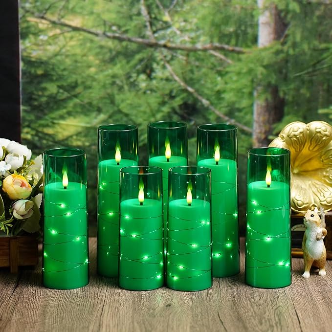Eebuss Flameless Candles with Embedded Star String, Battery Operated LED Pillar - Image 6