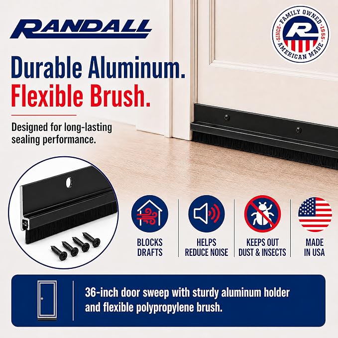 Randall Manufacturing Co., Inc | Door Sweeps – Aluminum & Brush | Brush Sweeps - Image 3