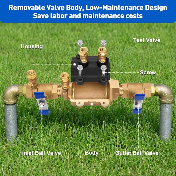 34-350 3/4" 350 Double Check Backflow Preventer | 3/4 inch Double Check Valve - Image 4