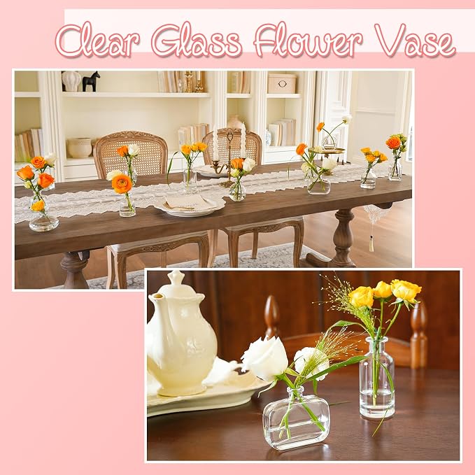 Bud Vases Set of 12, Small Vases | - Image 4