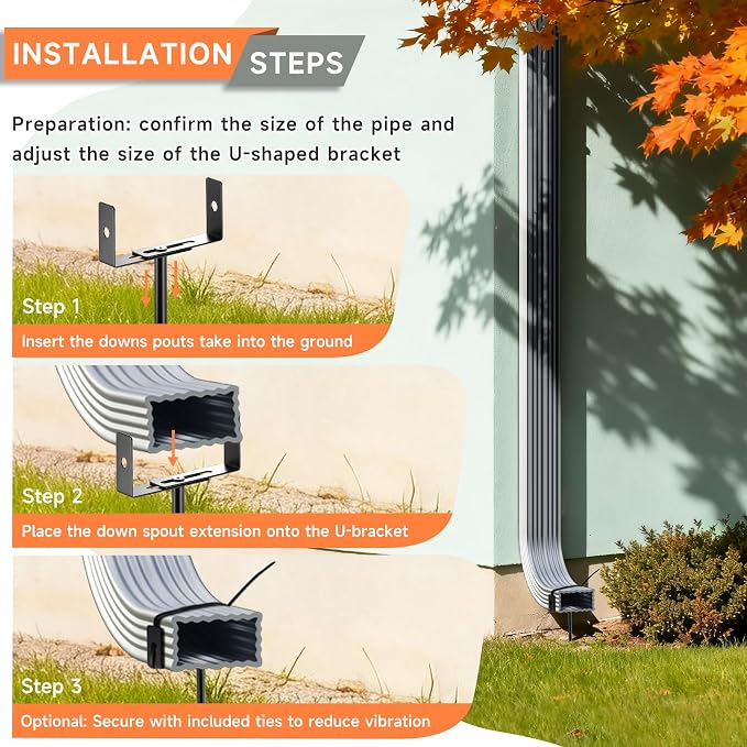 Black Rainwater Downspout Bracket - Image 5
