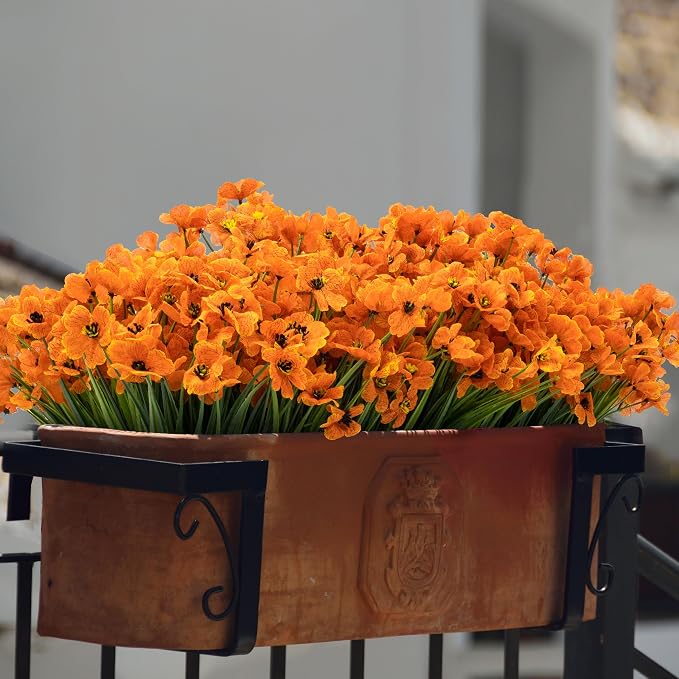 ColoPlay Artificial Mums for Outdoors, 72 Bundles Fake Flowers Fall Decor | - Image 8