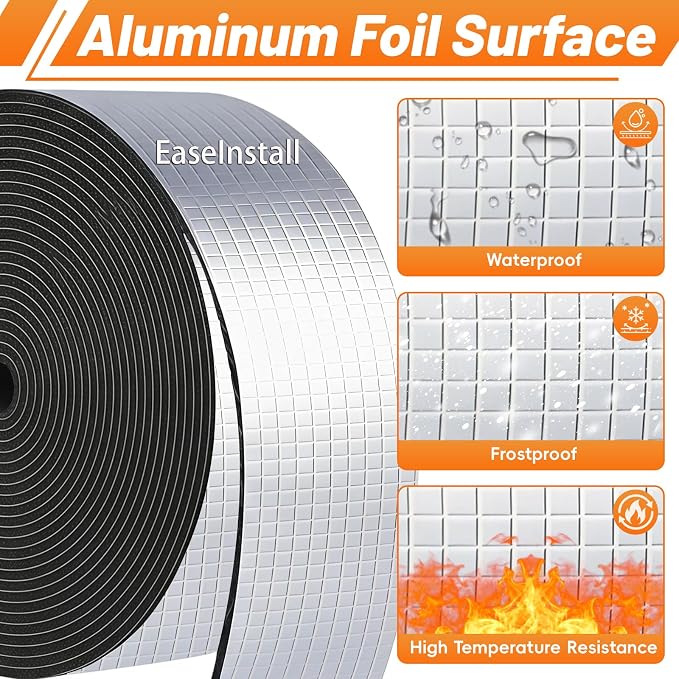 Pipe Insulation Wrap Foam Tube Self Adhesive Heat Tape - Image 4