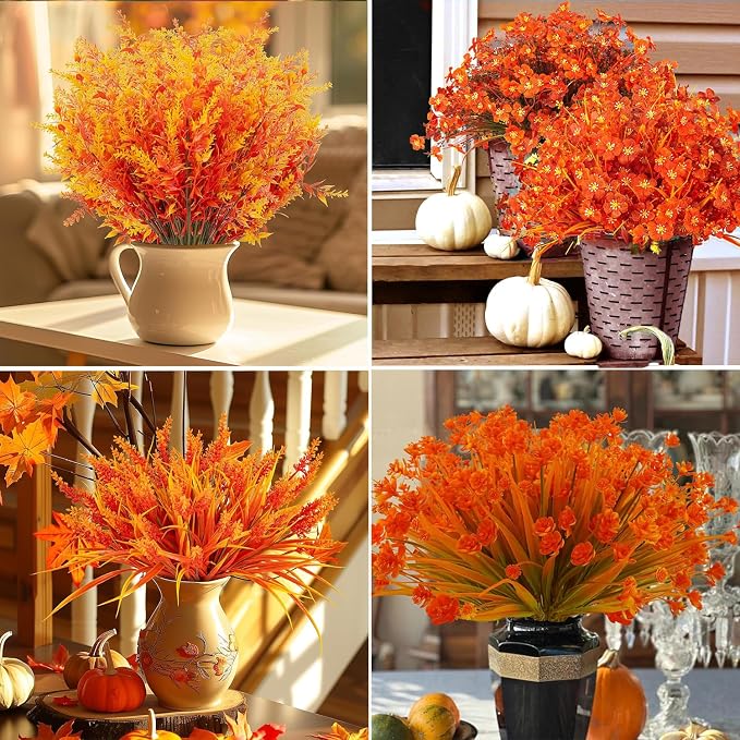 19 Bundles 10 Styles Artificial Fall Flowers Plants - Image 7