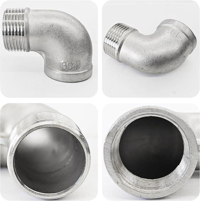 2Pcs 90 Degree Street Elbow, 304 Stainless Steel Pipe Fittings - Image 4