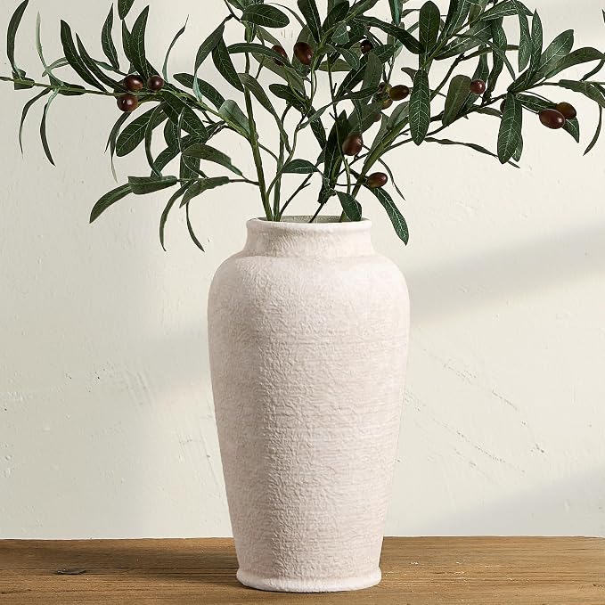 Ceramic Large Vase, Flower Vase Tall Rustic Farmhouse Decorative Vase Floral by ooit