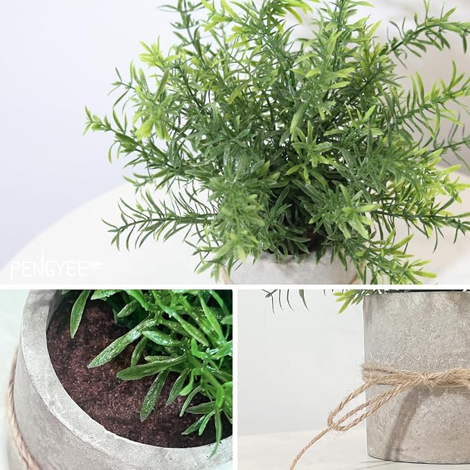 4 Pack Small Fake Plants in Pulp Pot - Image 6