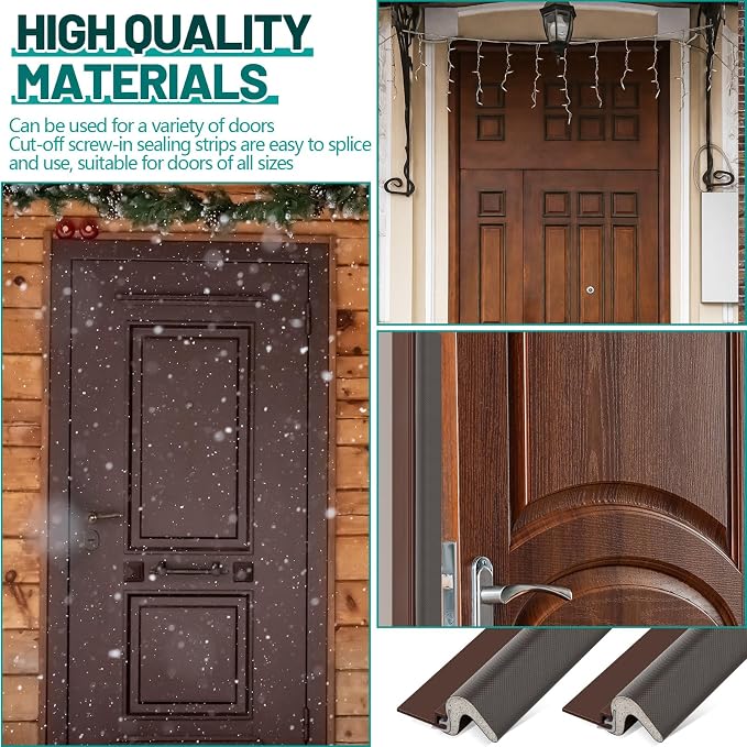 Yuntau 5 Pcs Screw on Door Weather Stripping 42" 36" Exterior Door Weather - Image 7