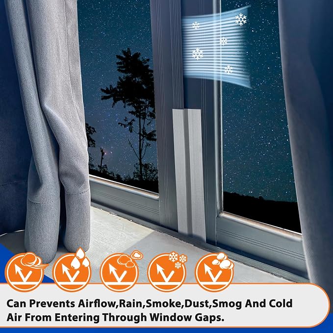 Silver Window Weather Sealing Tape, Window Draft Isolation Sealing Film Tape - Image 7