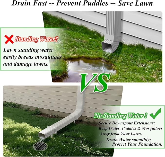 Downspout Bracket, Heavy Duty Size-Adjustable Storm-Proof Downpipe Bracket - Image 5
