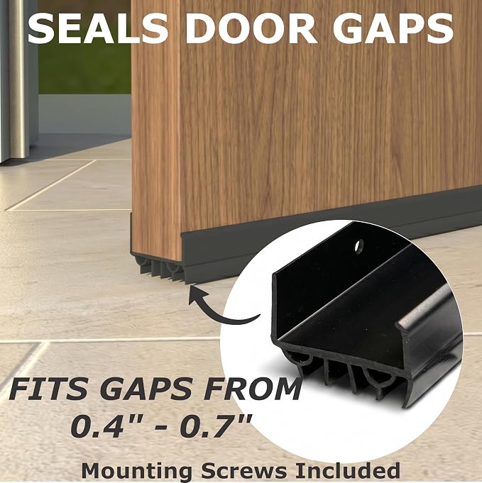 Door Sweep for Bottom of Door, Exterior Door Seal 36”, Fits Standard 1-3/4” - Image 4