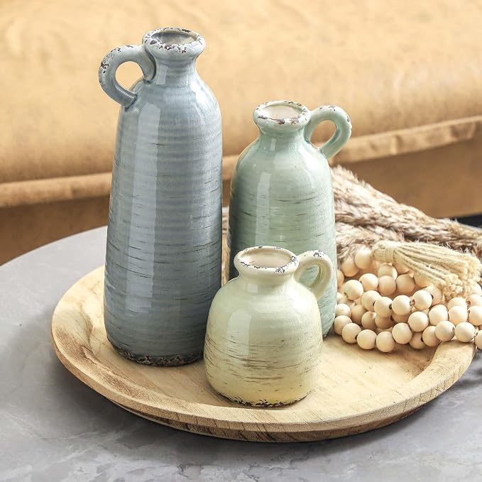 Ceramic Vase Set of 3 | Neutral Vase Home Decor - Image 5