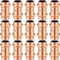 Therwen 15 Pcs Copper Pipe Press Fittings, 1/2 Inch Coupling by Therwen