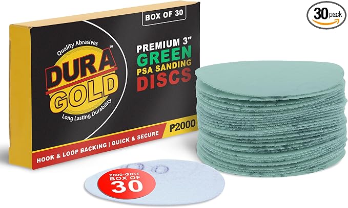 Dura-Gold Premium 3" Gold Hook & Loop Sanding Discs by Dura-Gold