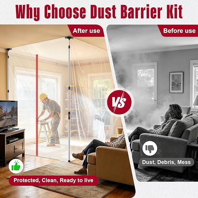 10FT Dust Barrier Poles System - Image 5