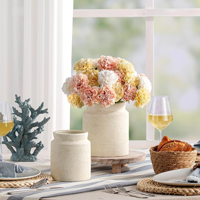Ceramic Flower Vase 7.5 inch Farmhouse Rustic Vase - Image 7