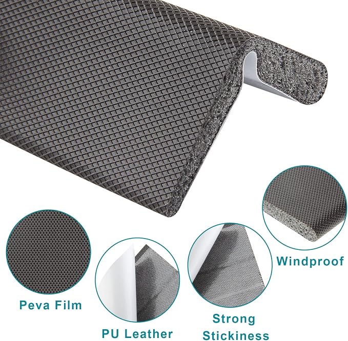 16 Pcs Door Corner Seals, Self-Adhesive Wedge Draft Stoppers, Foam Pads - Image 3