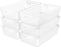 Simple Houseware Stackable Plastic Woven Basket Organizer, 6 Pack by SimpleHouseware