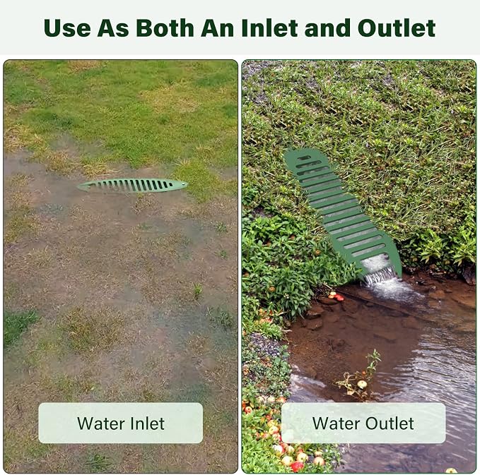 4 in. Green Angled Drainage Grate Yard Drain, Yard Drain Emitter - Image 8