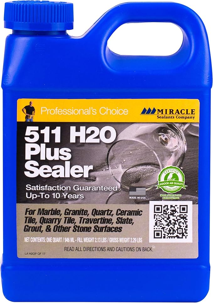 Miracle Sealants 511 H2O Plus Water-Based Penetrating Sealer, Quart | by MiracleSealants