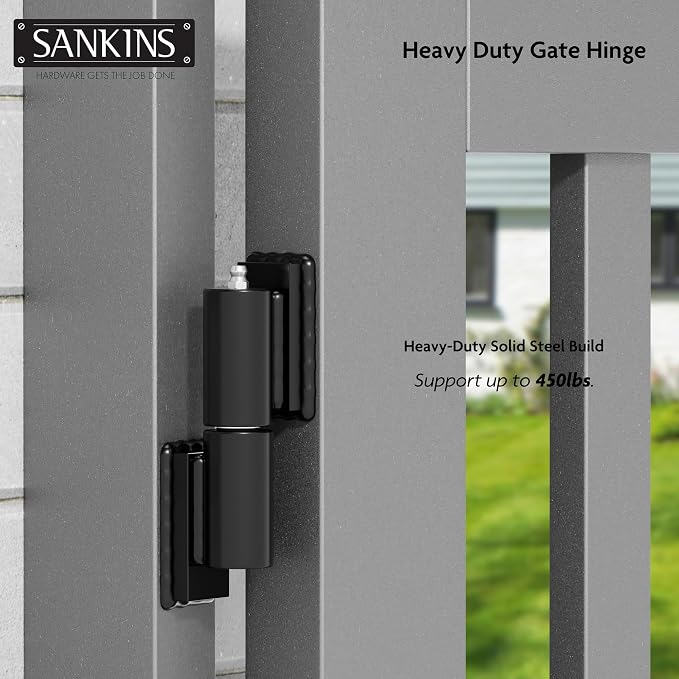 5" Heavy Duty Gate Hinges, Weld on Hinges 450lbs Capacity, Outdoor Trailer Gate - Image 4