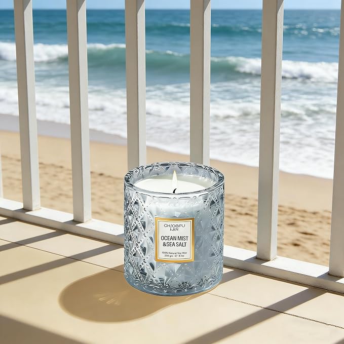 Chloefu LAN Summer California Mist Ocean & Sea Salt Candle, 8.1 oz | Luxury Air - Image 3