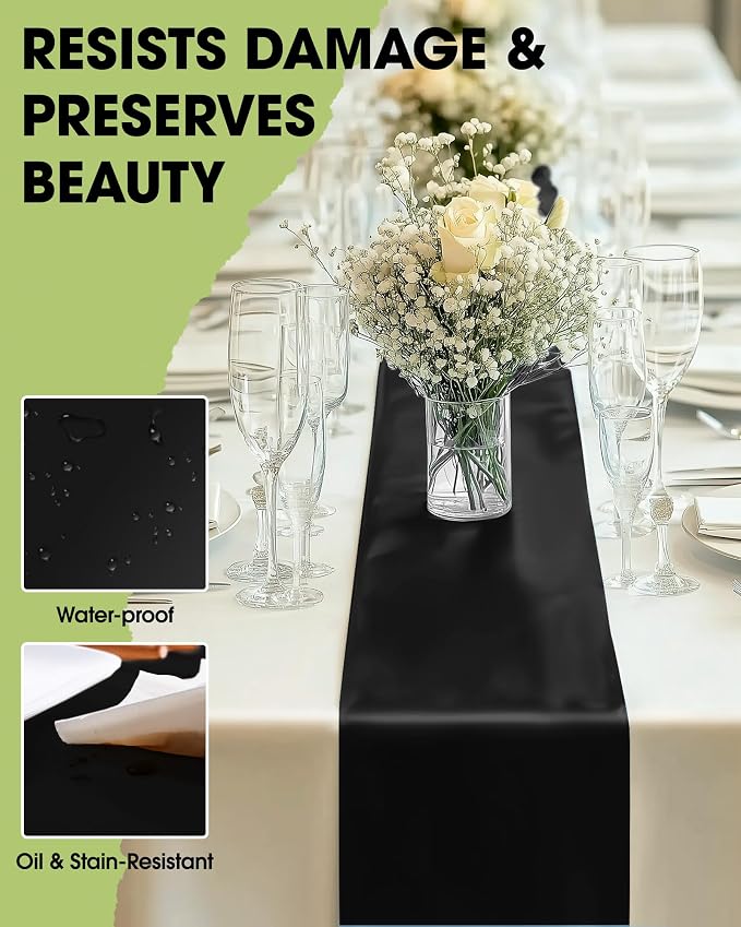 Pureegg Black Plastic Table Runners - Image 3