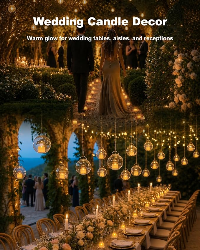 Homemory 50-Pack Flameless Tea Lights Candles Battery Operated, 200+ Hours | - Image 5