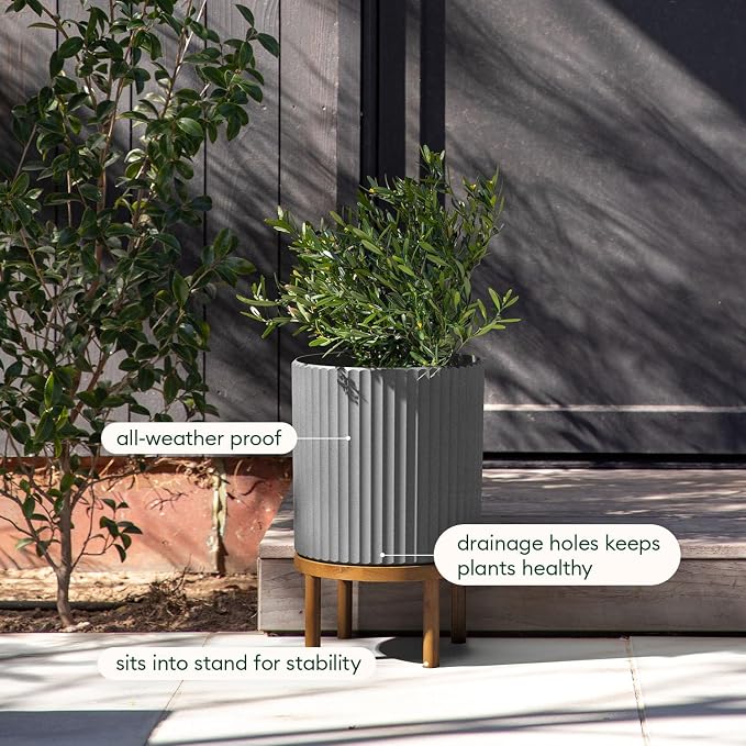 Veradek Demi Series Round Planter w/ Stand - Image 7