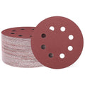 HARFINGTON 100 Pcs 5 Inch Sanding Discs 800 Grit Red Aluminum Oxide 8 Hole | by HARFINGTON