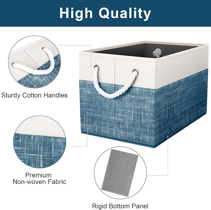 Storage Bins 2-Pack, Foldable Storage Baskets - Image 3