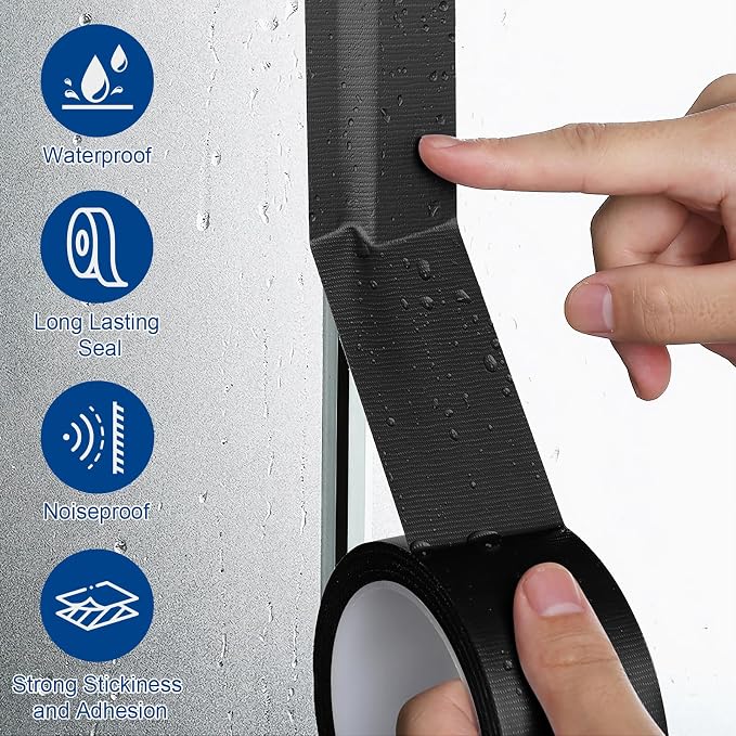 Storystore 1.8 in X 70 FT Black Window Weather Sealing Tape No Residue | - Image 4