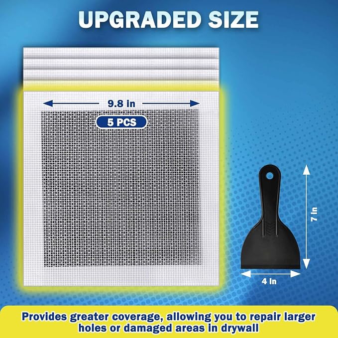 Drywall Repair Kit Upgraded Size, 10 x 10 Inch Drywall Patch Kit Large Hole - Image 2